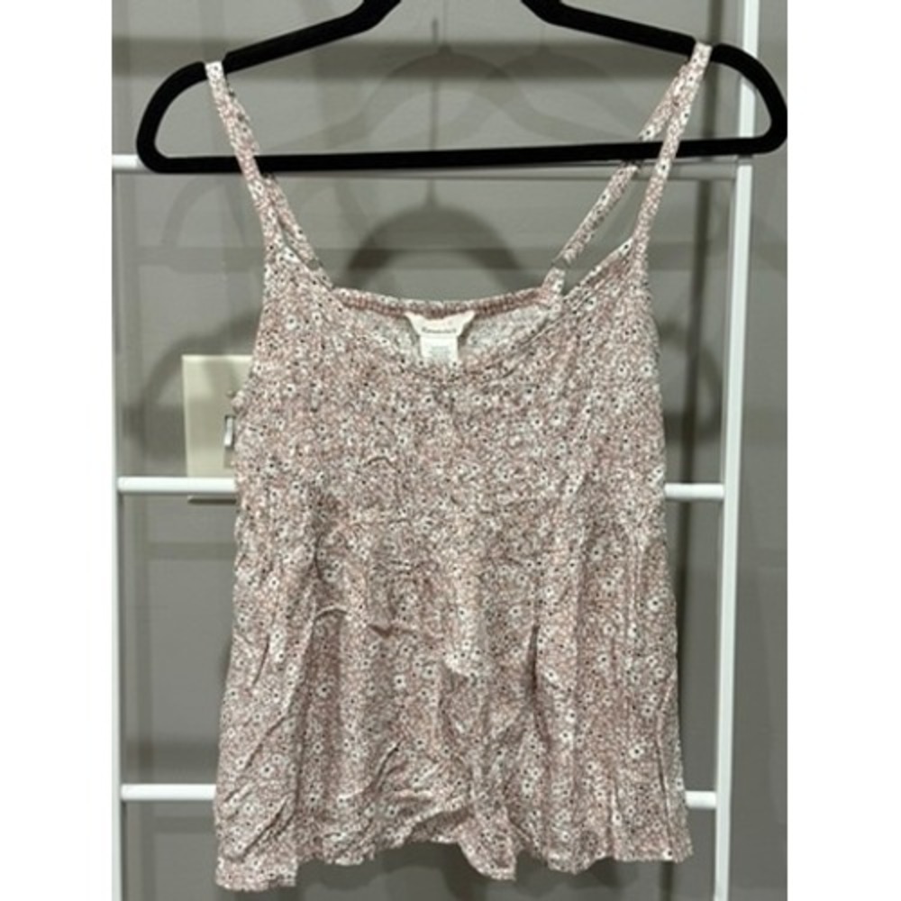Urban Romantics Ditsy Floral Smocked Babydoll Cami L Coquette Cottagecore Y2K